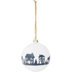 Boule de Noël village Ø8cm