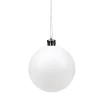 Boule de Noël x8 blanc et irisé Ø7cm