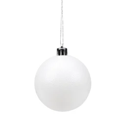 Boule de Noël x8 blanc et irisé Ø7cm