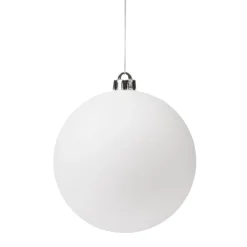 Boule de Noël X4 blanc et irisé Ø15cm