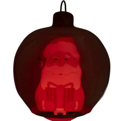 Boule de Noël XL gonflable LED lumineuse Père Noël rouge Ø60cm < Gifi Best