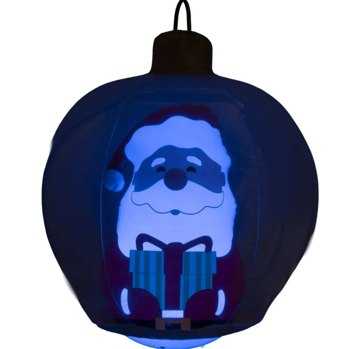 Boule de Noël XL gonflable LED lumineuse Père Noël rouge Ø60cm < Gifi Best