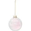 Boule en verre transparent avec plume