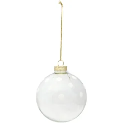Boule en verre transparent avec plume