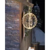 Boule lumineuse extérieur Noël métal ajouré 128 LED blanc chaud Ø30cm