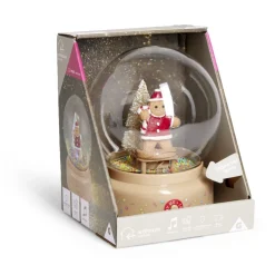 Boule à neige lumineuse animée musicale bonhomme pain d'épices - 2 modèles < Gifi Clearance