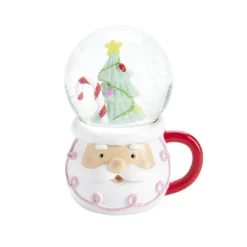 Boule à neige Noël sapin intérieur sur socle forme tasse H17cm (2 modèles) < Gifi Hot