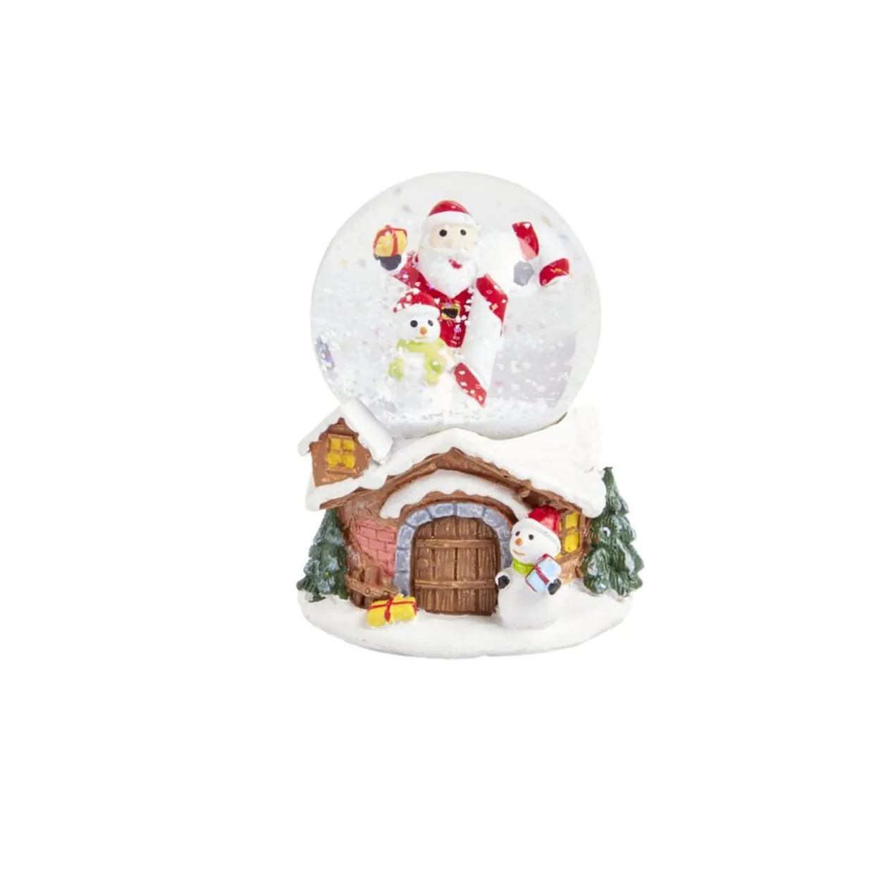 Boule à neige Noël Ø8,3xH10,5 cm (4 modèles)
