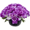 Boule rose violette artificielle en pot Ø35xH25cm < Gifi Hot