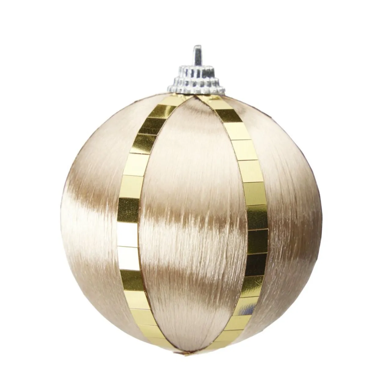 Boules de Noël fil métallisé x6 à suspendre