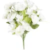 Bouquet de 24 fleurs artificielles blanc