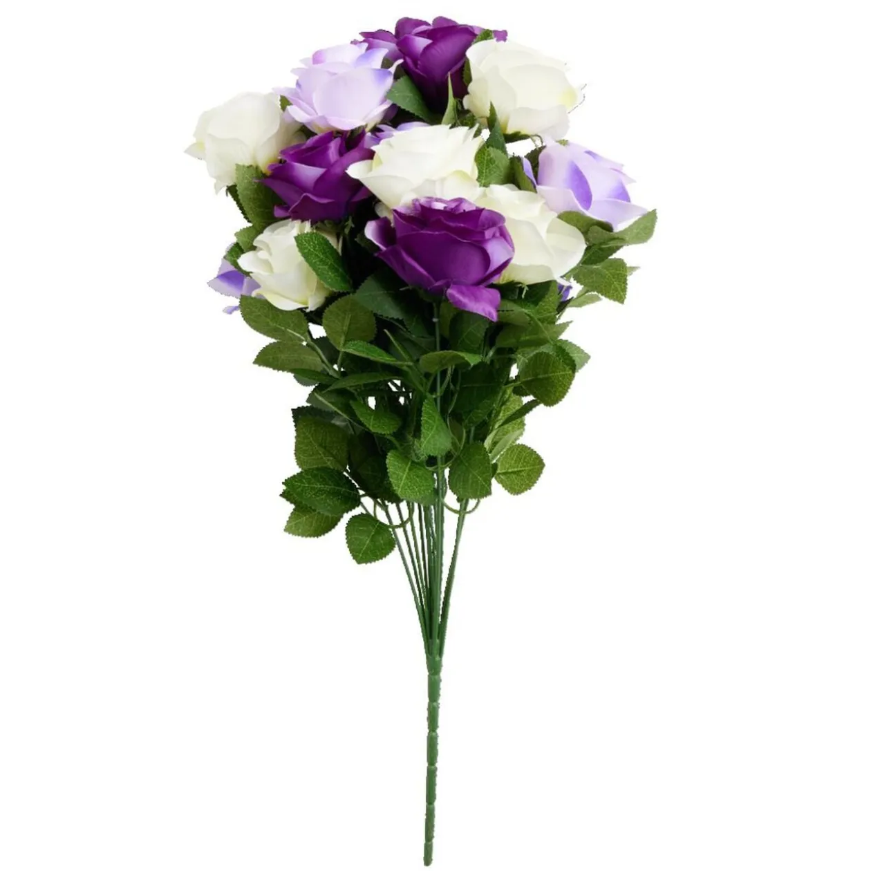 Bouquet de roses artificielles 18 tiges H60cm - 2 modèles