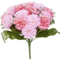 Bouquet d'oeillets et gypsophiles rose < Gifi New