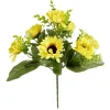 Bouquet fleurs artificielles eucalyptus/gypsophile/tournesol 7 têtes H29cm < Gifi Sale