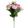 Bouquet fleurs artificielles pivoine/rose/renoncule 13 tiges H56cm