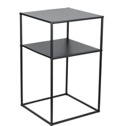Bout de canapé carré métal noir Houston 35x35xH59cm