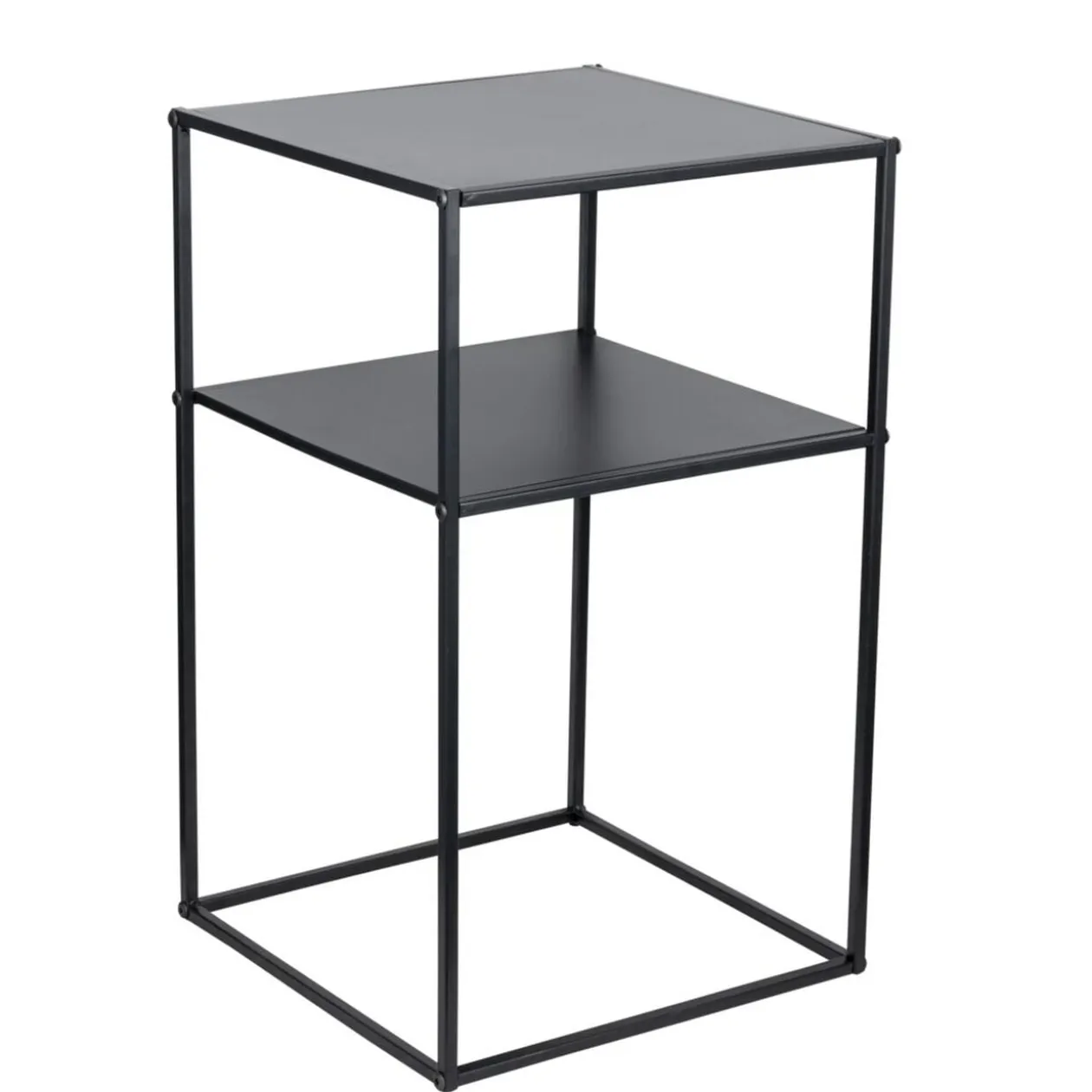 Bout de canapé carré métal noir Houston 35x35xH59cm