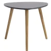 Bout de canapé table basse Joseph gris anthracite pieds pin Ø48xH42 cm