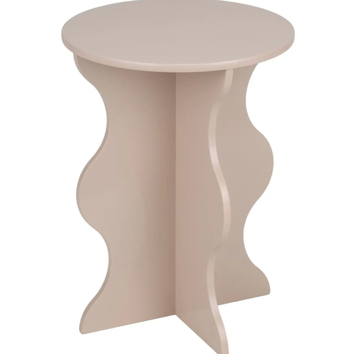 Bout de canapé Wave bois rose Ø35xH47cm < Gifi Online