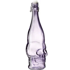 Bouteille en verre Halloween 1L forme crâne violet bouchon métal < Gifi Clearance