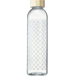 Bouteille en verre 730 ml motif carreau ciment
