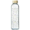 Bouteille en verre motif gouttes avec bouchon en bambou 730 ml < Gifi Best