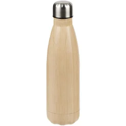 Bouteille isotherme inox effet bois marron 500ml