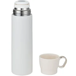 Bouteille isotherme inox 500ml avec tasse plastique Ø7xH22,5cm (2 modèles)