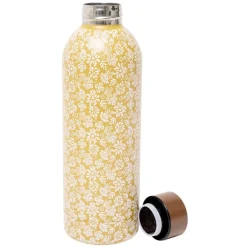 Bouteille isotherme inox 500ml décor tropical ou floral Ø7xH22,5cm (2 modèles)