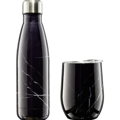 Bouteille isotherme inox 500 ml + tasse 300 ml