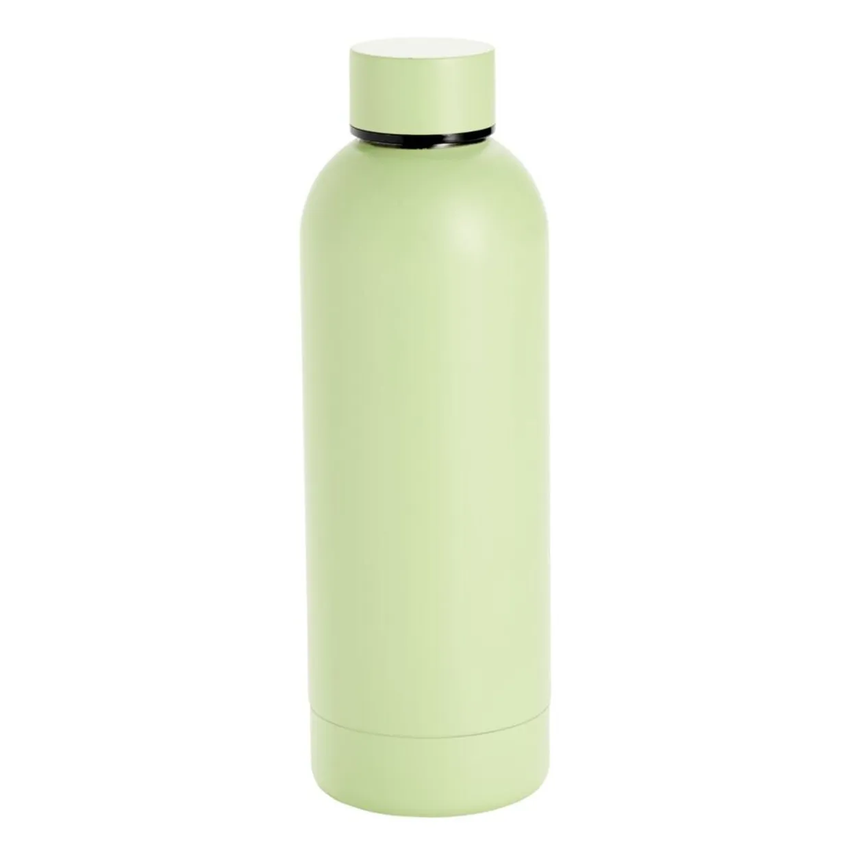 Bouteille isotherme 500ml inox couleur pastel unie (2 modèles vert ou jaune)