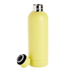 Bouteille isotherme 500ml inox couleur pastel unie (2 modèles vert ou jaune)