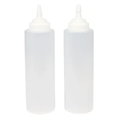 Bouteille pour sauce assaisonnement plastique souple transparent 350ml x2 < Gifi Sale