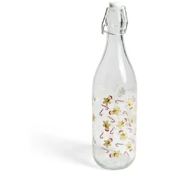 Bouteille verre officina 1L déco Noël - 2 modèles < Gifi New