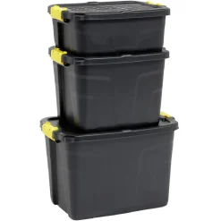 Box de rangement brico noir 24L