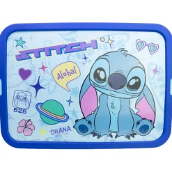 Box de rangement Disney Stitch et Angel 13L plastique bleu 40x30xH15,5cm