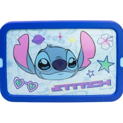 Box de rangement Disney Stitch et Angel 23L plastique bleu 40x30xH27,5cm