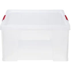 Box de rangement plastique transparent avec couvercle