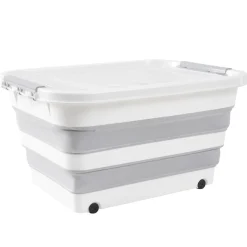 Box de rangement pliable 65L à roulettes 70x51xH31cm
