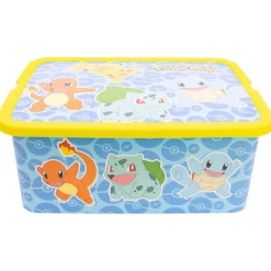 Box de rangement Pokémon 13L plastique bleu 40x30xH15,5cm