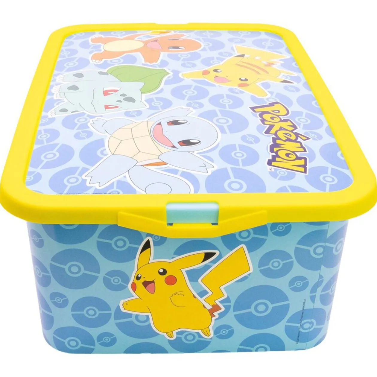Box de rangement Pokémon 13L plastique bleu 40x30xH15,5cm