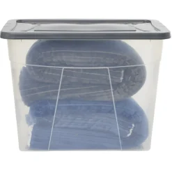 Box de rangement à roulettes plastique 80L (plusieurs modèles)