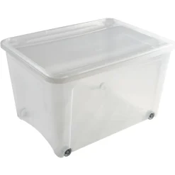 Box de rangement à roulettes transparent 140L < Gifi Hot