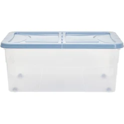 Box dessous de lit bleu 45L
