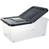 Box dessous de lit noir 45L