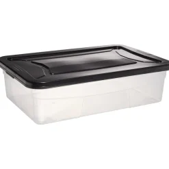 Box dessous de lit noir 30L < Gifi