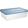 Box dessous de lit transparent et bleu 30L