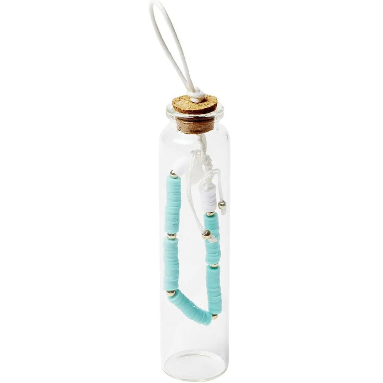 Bracelet ajustable perle plage dans fiole en verre < Gifi