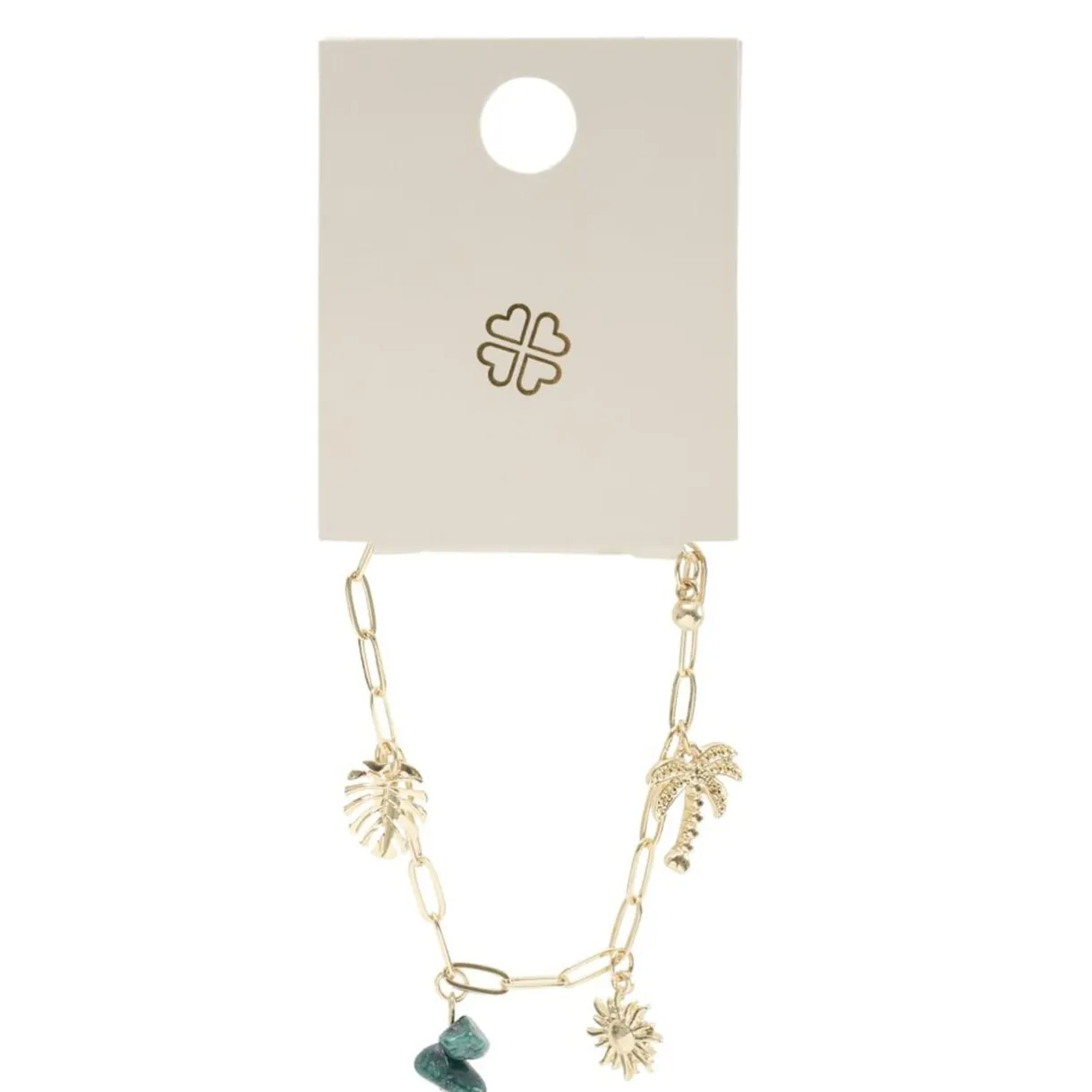 Bracelet chaîne avec pampilles thème plage métal doré L10cm < Gifi Hot