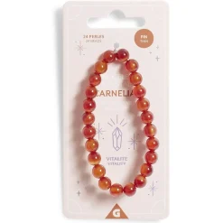 Bracelet crystal fin 24 perles cornaline auburn - Vitalité < Gifi New